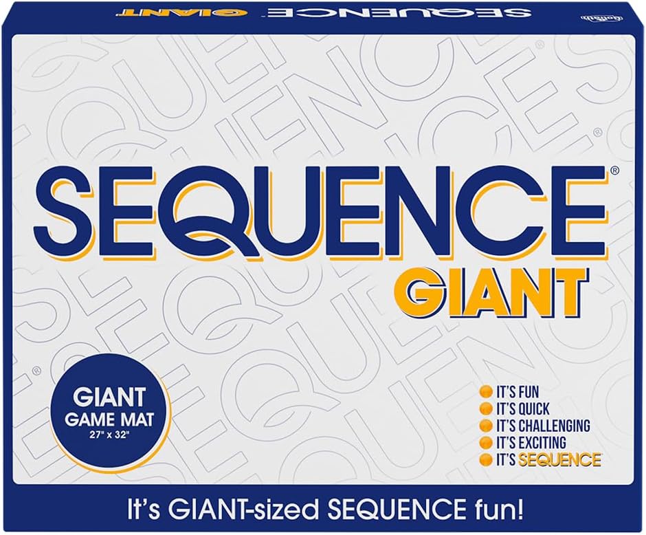 Sequence Jumbo, Fun Family Strategy Game, for 2-12 Players, Ages 7+