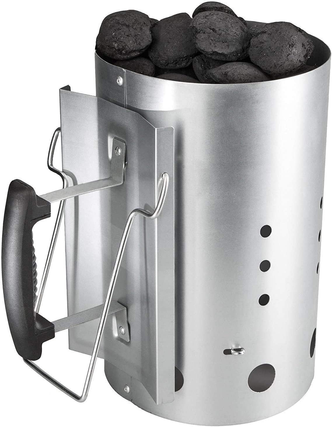 GFTIME Rapidfire Chimney Starter for Weber 7416, Quick Starter for Camping Grilling, Charcoal Lighter Burning Column 30cm H & 19CM DIA, Barbecue for Weber Accessories