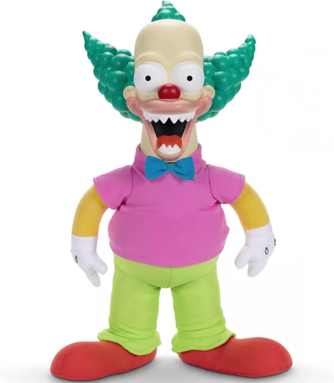 THE SIMPSONS Talking Krusty Doll Plush by Jakks Pacific, Stands 16" / 41cm Tall, Good and Evil Krusty Pull String Doll, From The Classic Treehouse of Horror III Episode, Perfect for Any Simpsons Fan