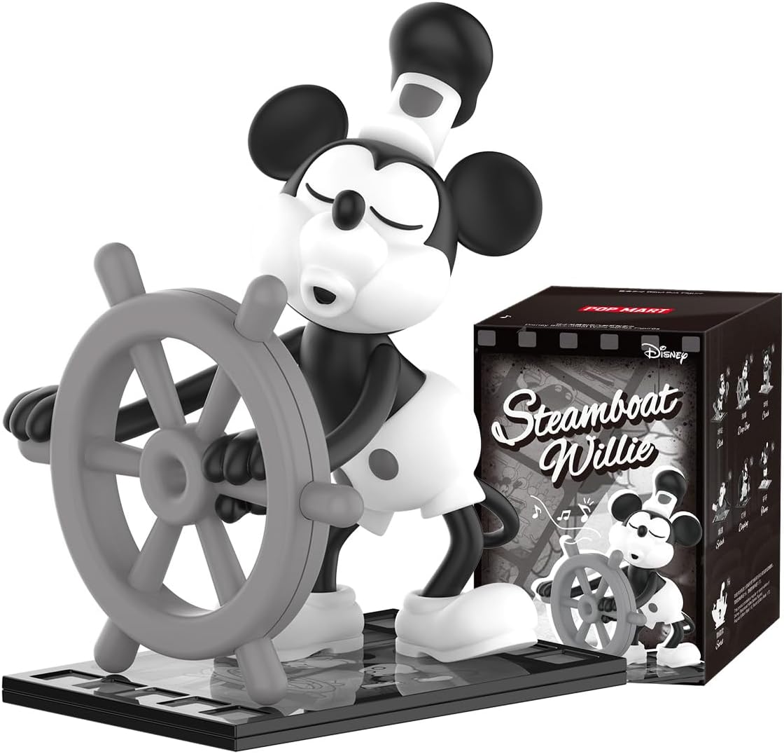 POP MART Steamboat Willie Series 1Box 2.5 inches Articulated Character Premium Premium Design Gifts for Fan-Favorite Collectible Toy Art Action Figure