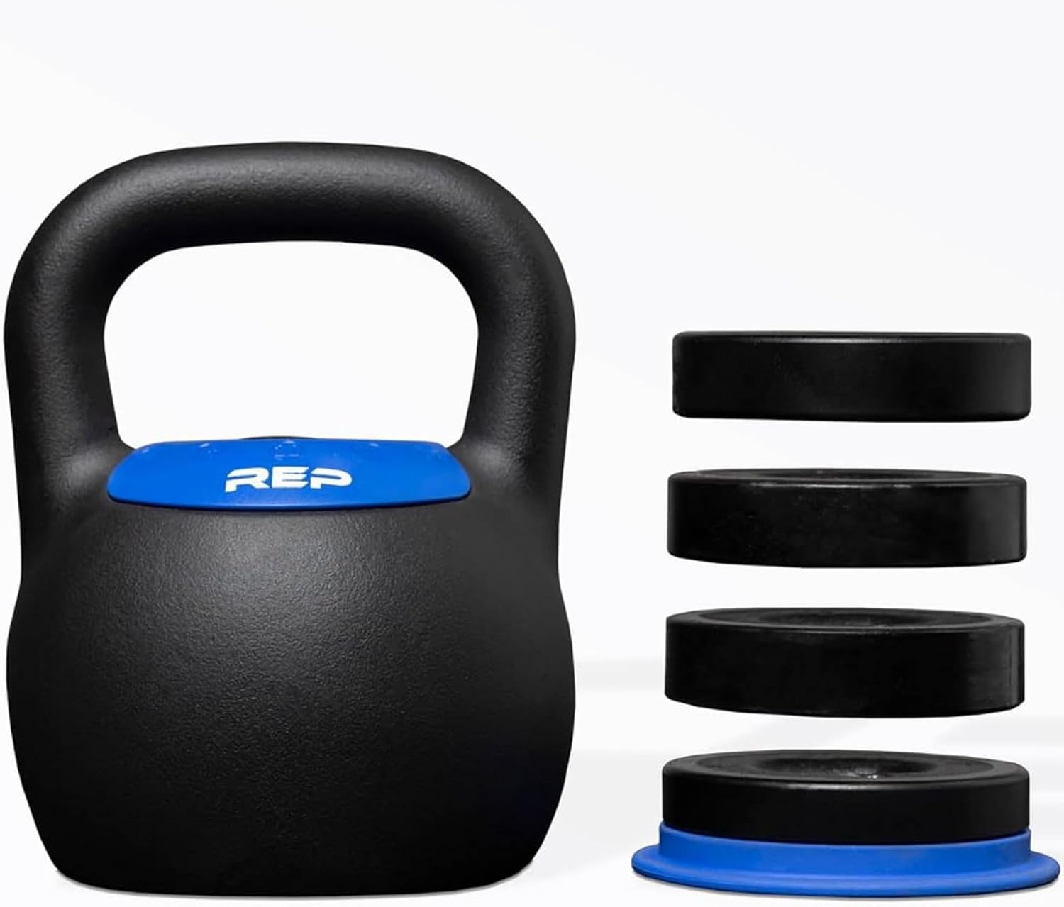 Rep Fitness Adjustable Kettlebell | Weight Set for Home Gym | Strength Training Equipment for Men & Women | Compact Steel Bell with Ergonomic Handle | Choose 16 kg, 24 kg or 40 lb Models