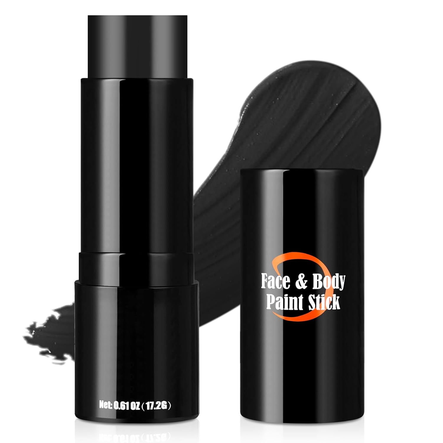 Black Cream-Blendable Face Paint Stick, Portable Eye Black Stick for Sports, Full-coverage Cream Face Paint for Halloween SFX Makeup Cosplay Joker Costume Parties