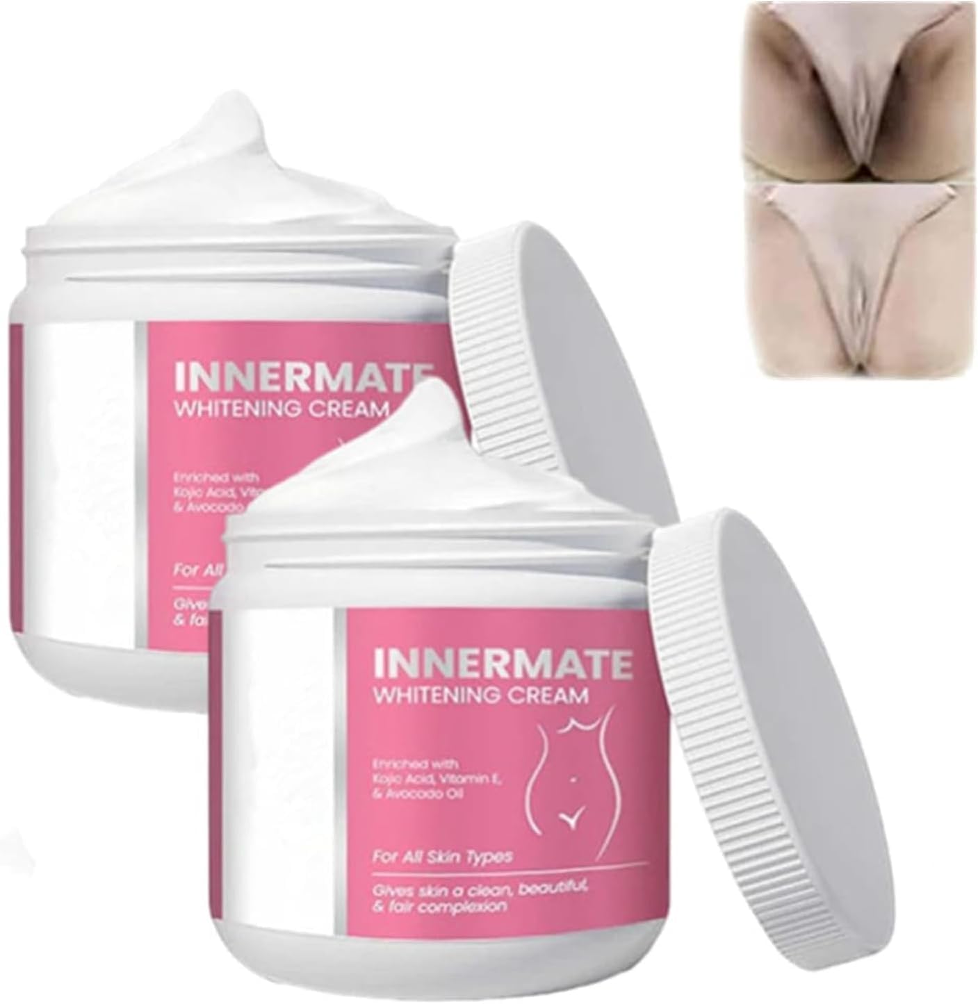 Intimate Area Skin Whitening Cream, Skin Whitening Cream, Skin Lightening Cream, Underarm Whitening Products, Dark Spot Remover Corrector for Private Parts, Underarm, Knees, Elbows, Inner Thigh (2)