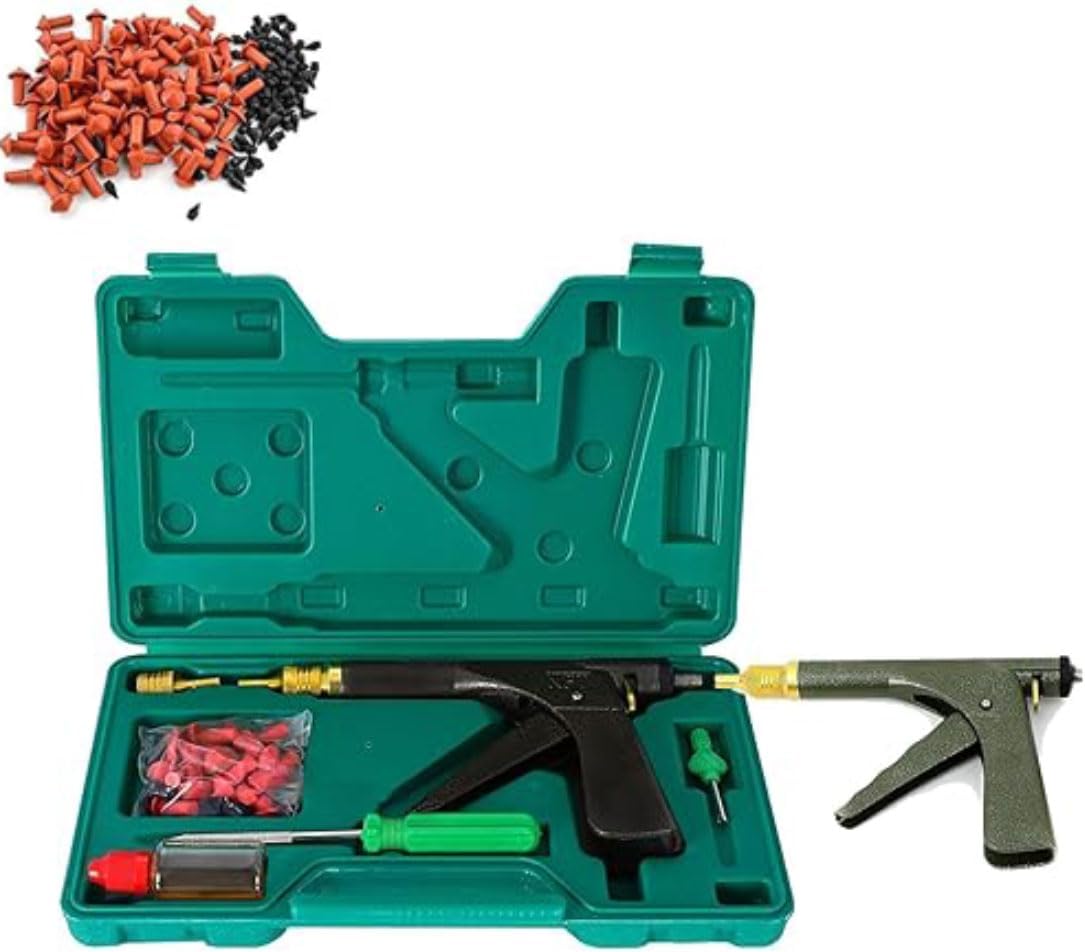 GUSHE Glorivox Rapid Plug 2.0, Rapid Plug 2.0 Tire Repair, Car Tyre Puncture Repair Kit, Tyre Plug Kit, Heavy Duty Tyre Puncture Repair Kit, Universal Car Tyre Patch Kit for Cars, Motorcycles, Trucks