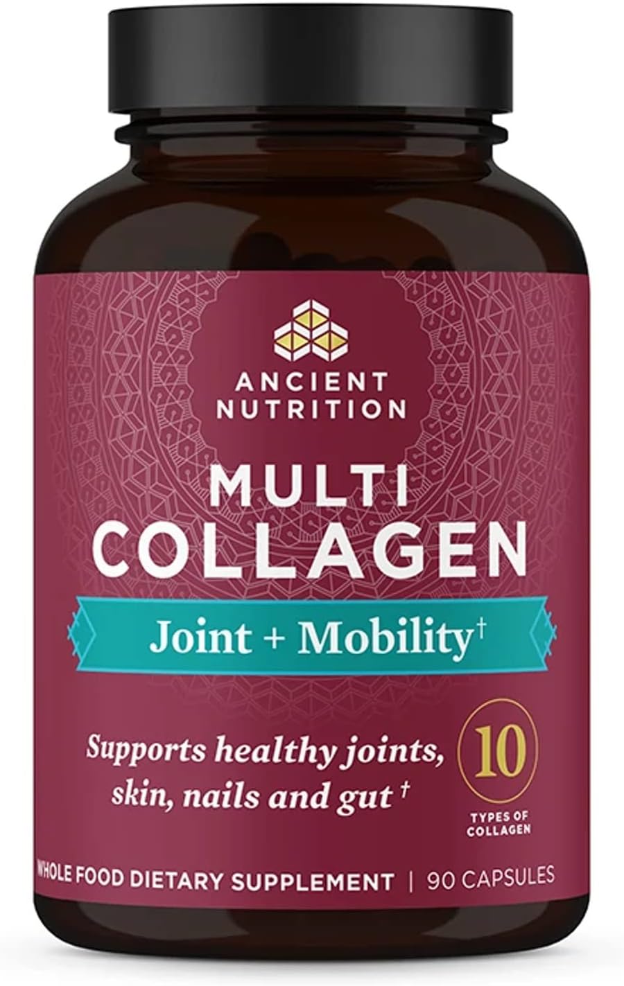 Ancient Nutrition Collagen Pills for Joint Support, Multi Collagen Capsules 90 Ct, Joint + Mobility, Supports Joints, Skin & Nails, Exercise Recovery, Paleo and Keto Friendly, Gluten Free