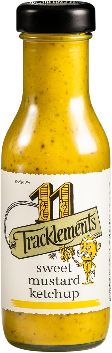Tracklements - Sweet Mustard Ketchup, A Great Condiment for Basting Steaks and Chops or Partnering with Salads, Potatoes and Halloumi, Gluten free, Vegetarian and Vegan friendly, 290g Jar