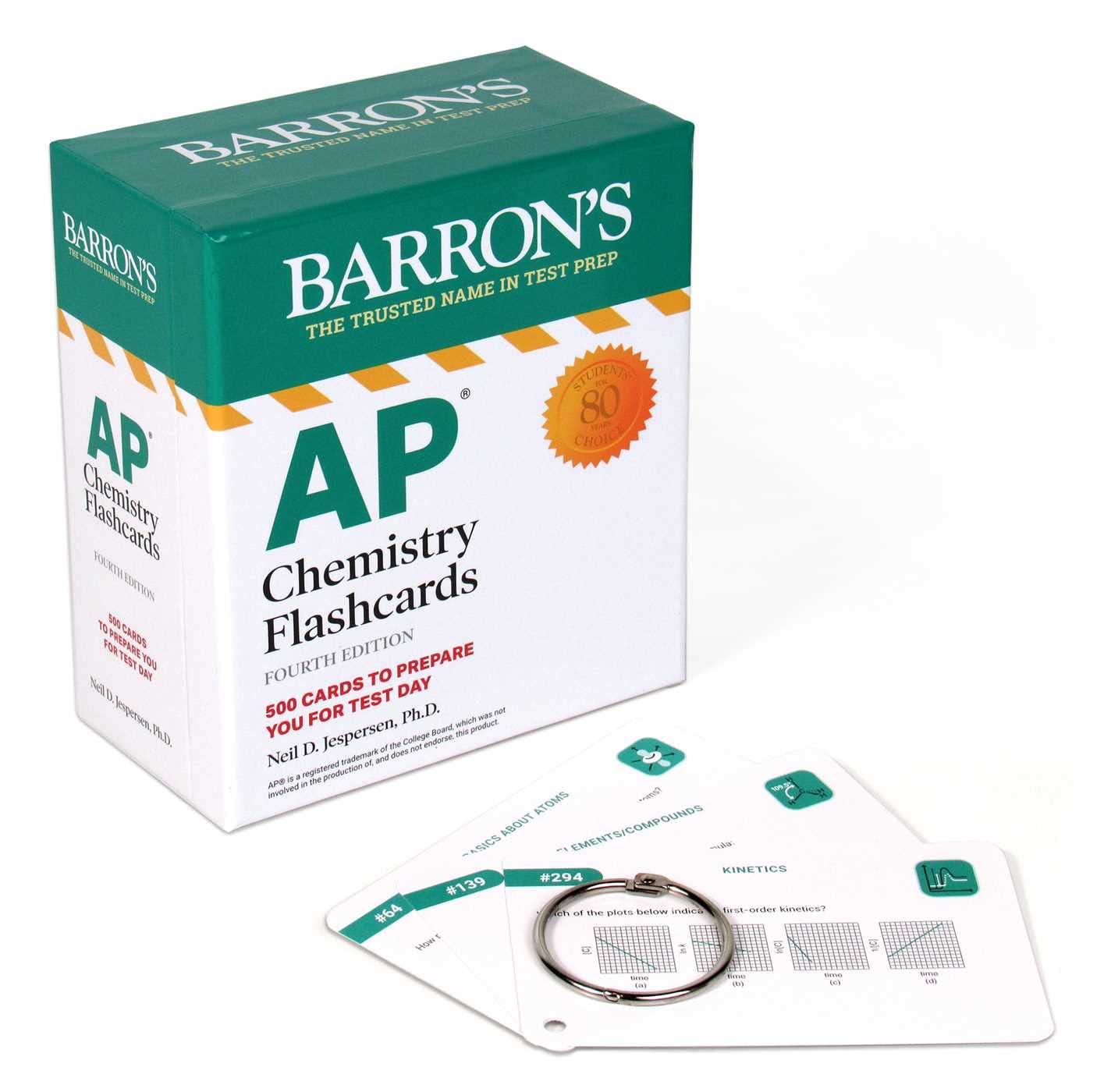 AP Chemistry Flashcards, Fourth Edition: Up-to-Date Review and Practice + Sorting Ring for Custom Study (Barron's AP Prep)