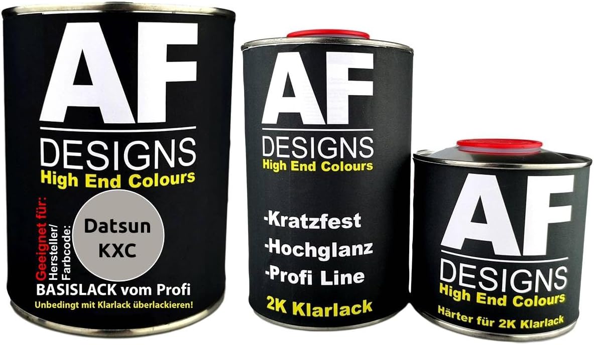 2.5 L Car Paint Set Suitable for Datsun KXC Ultra Silver Metallic Clear Varnish Hardener Base Coat Repair Paint Ready to Spray