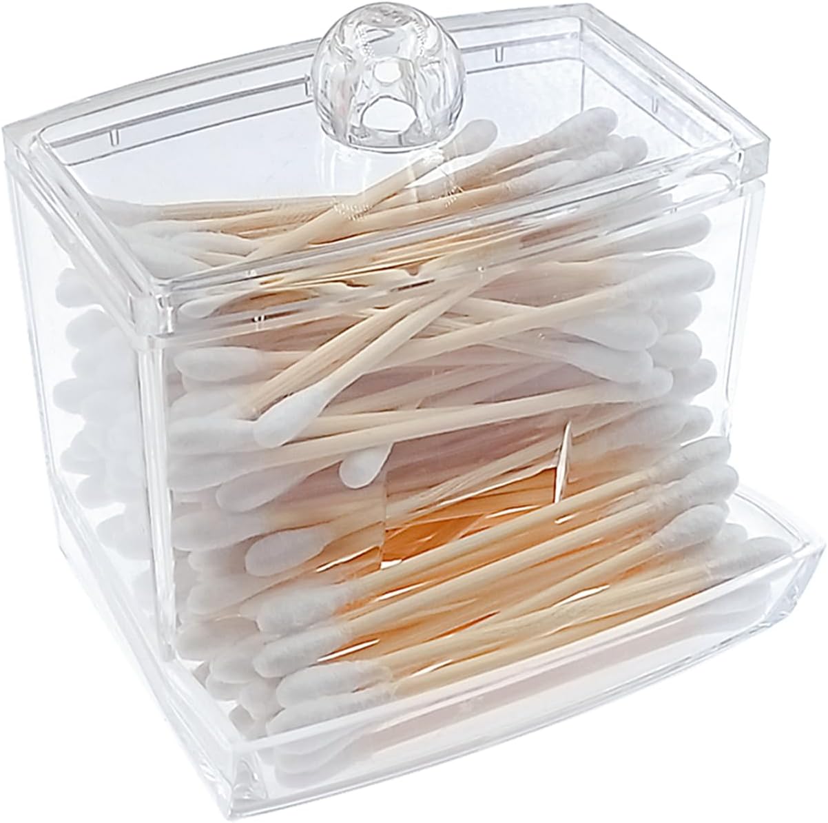 ZHIYE 900 pk Bamboo Cotton Buds, Cotton Swab with a Dispenser Holder for Ear Cleaning,Makeup Cleaning Keyboard Cleaning,Wound Cleaning etc(box-packed) …