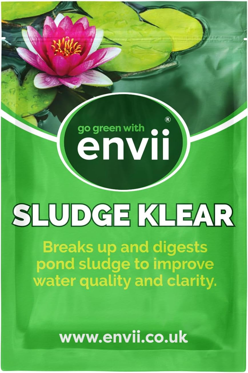 envii Sludge Klear Pond Sludge Remover, Natural Bacteria Sludge Buster Digests & Controls Organic Waste, Safe for All Fish & Wildlife, 6 Tablets treats 30,000 litres