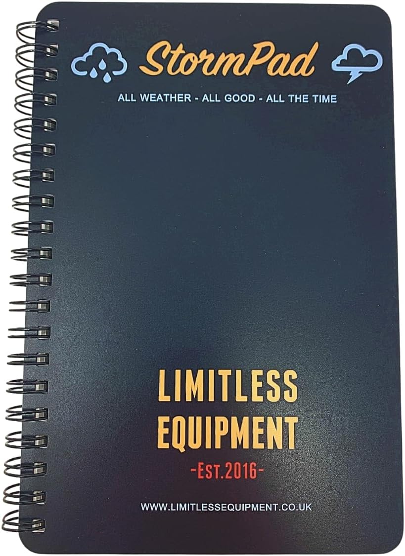 Limitless Equipment: StormPad - 90 Page Waterproof, Weatherproof Notebook/Spiral Notepad for Outdoor use.