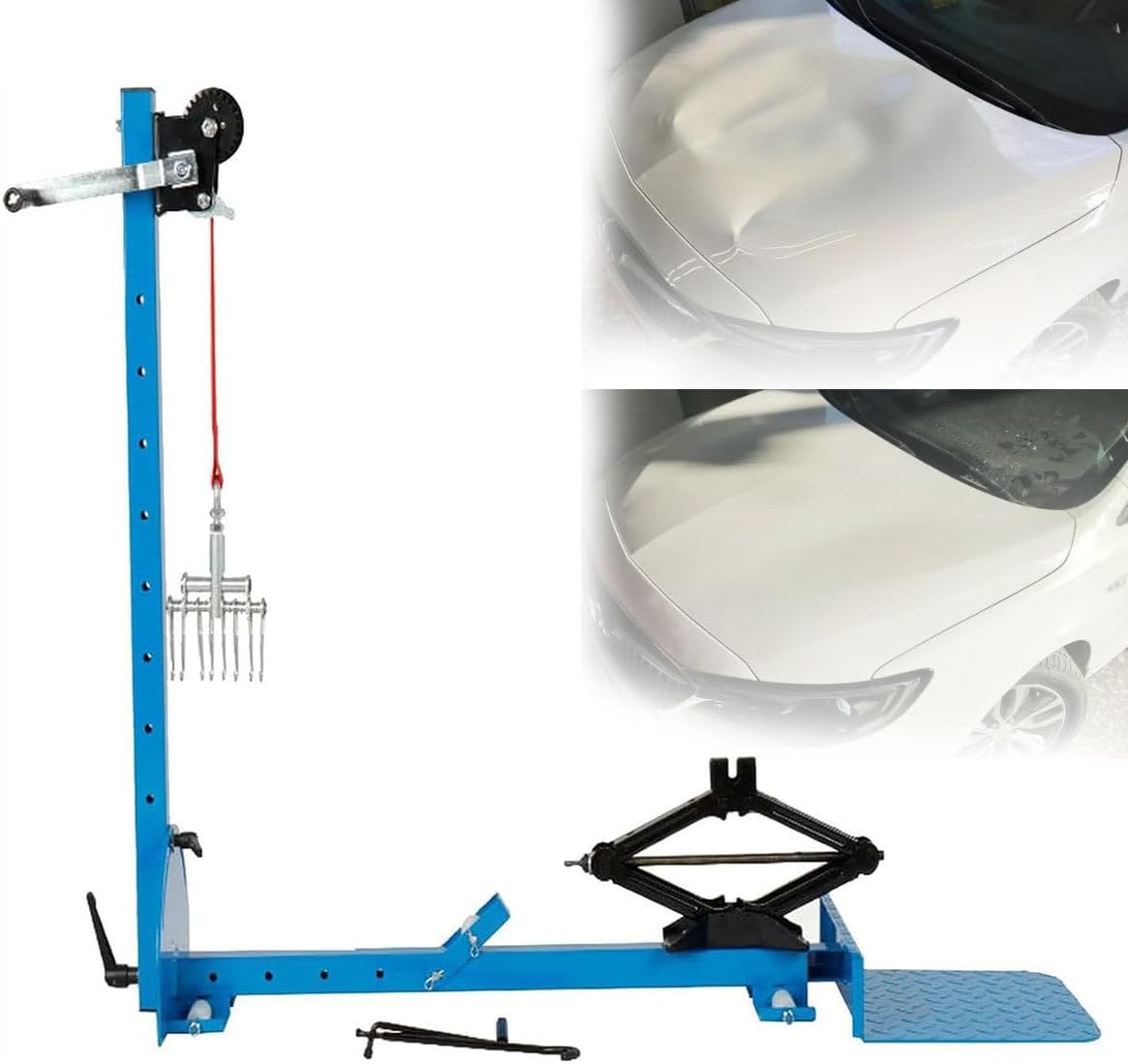 Car Dent Puller Repair Kit, Heavy Duty 3-in-1 Adjustable Dent Remover with 1763lbs Pulling Force for Auto Body and Sheet Metal Repair