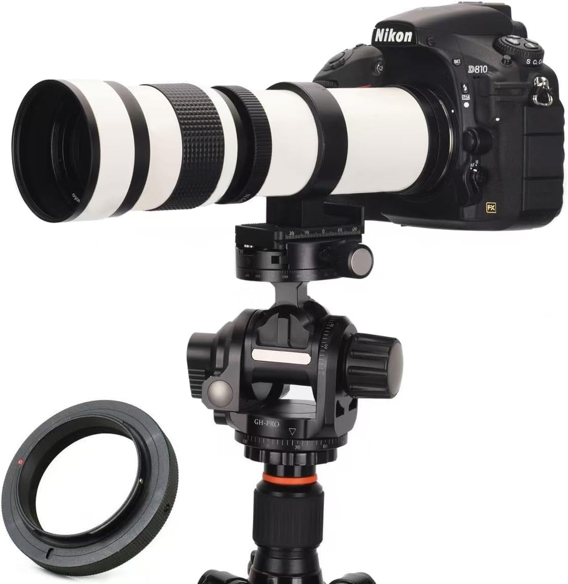JINTU Telephoto Lens 420-800mm EF Lens for Canon, Manual Focus MF Zoom Lens for Canon Nikon 4000D 2000D 1200D 850D 800D 750D 250D 200D 90D 80D 77D 7D 6D D5600 D90 D3200 D5200 D5100 D5000