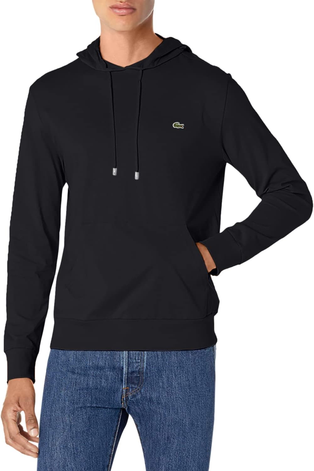 Lacoste Mens Long Sleeve Hooded Jersey Cotton T-Shirt Hoodie