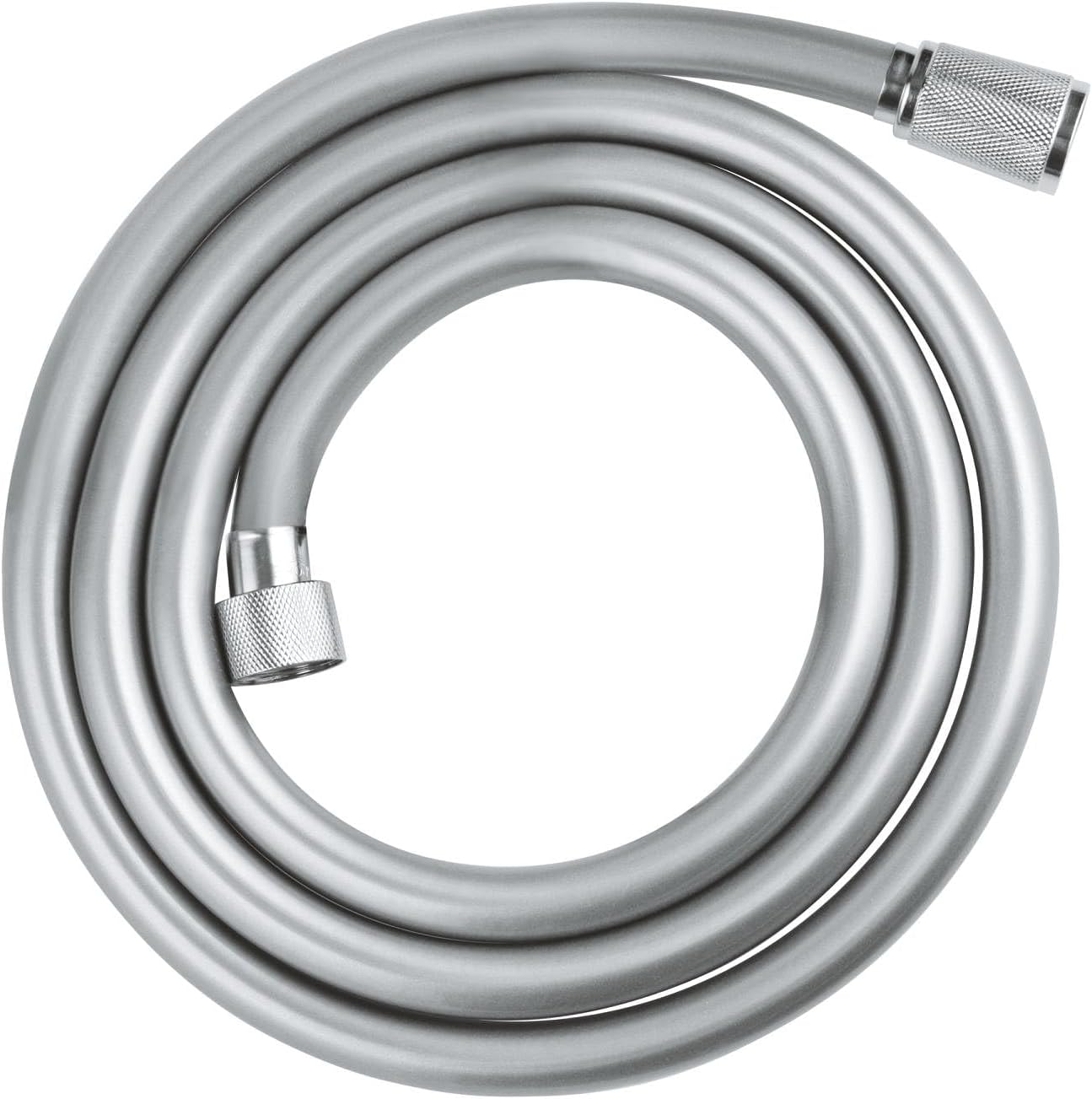 GROHE VitalioFlex Comfort TwistStop - Smooth Shower Hose 1.75 m, (Tensile Strength 50 kg, Pressure Resistance Up to 5 Bar, Heat Resistance 70°C, Universal Connection G 1/2'' x 1/2''), Chrome, 28745002
