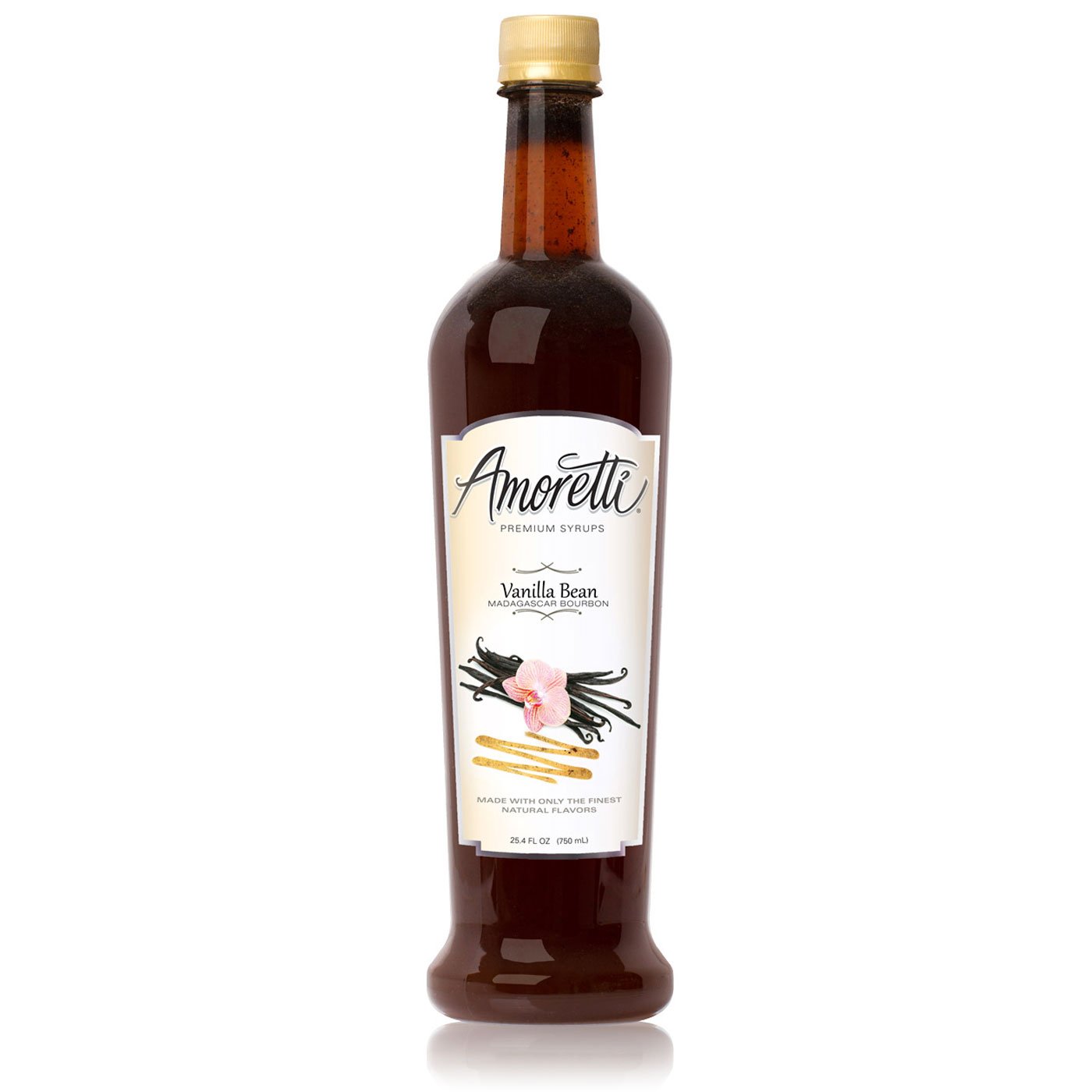 Amoretti Premium Syrup, Madagascar Bourbon Vanilla Bean, 25.4 Ounce (Pack of 12)