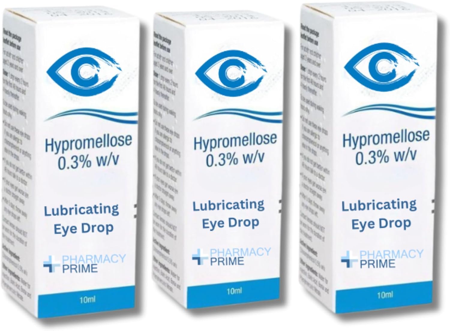 Hypre Mellose Eye Drops 0.3% - 10ml | 3 Pack for Dry Eyes Relief and moisturising Eye Drops - 10ml X 3
