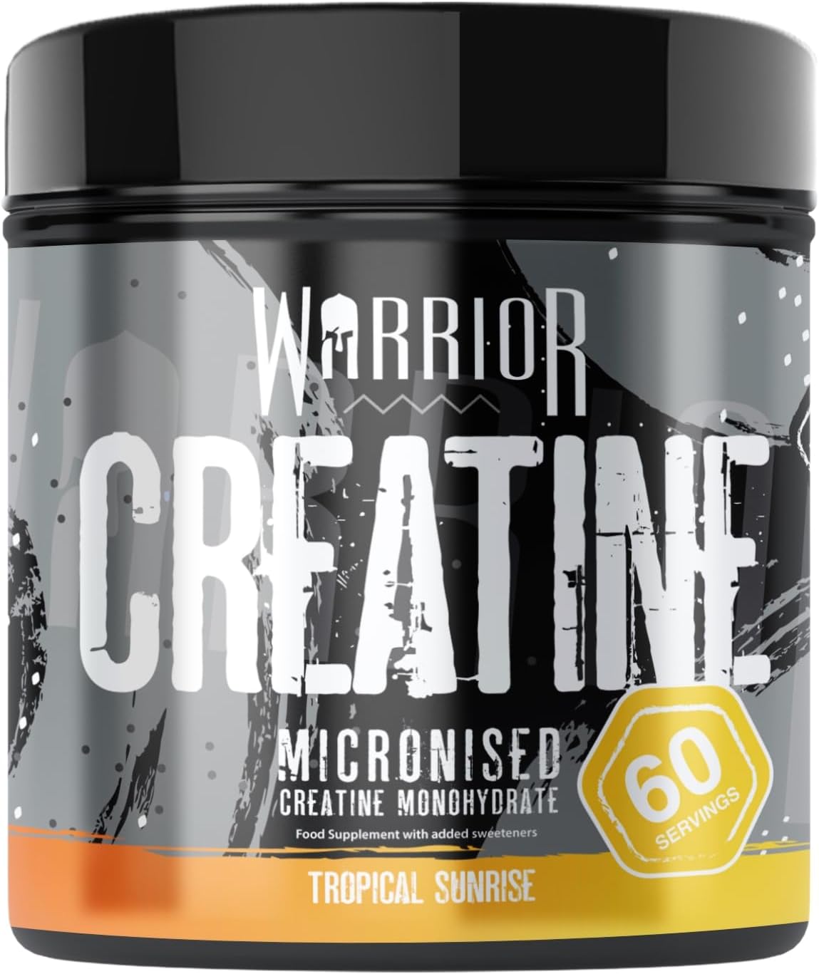 Warrior Creatine Monohydrate Powder 300g (60 Servings) – Pure Micronised Creatine Powder Supplement for Men & Women, Pre & Post Workout Strength, Muscle Growth & Recovery, Vegan – Tropical Sunrise