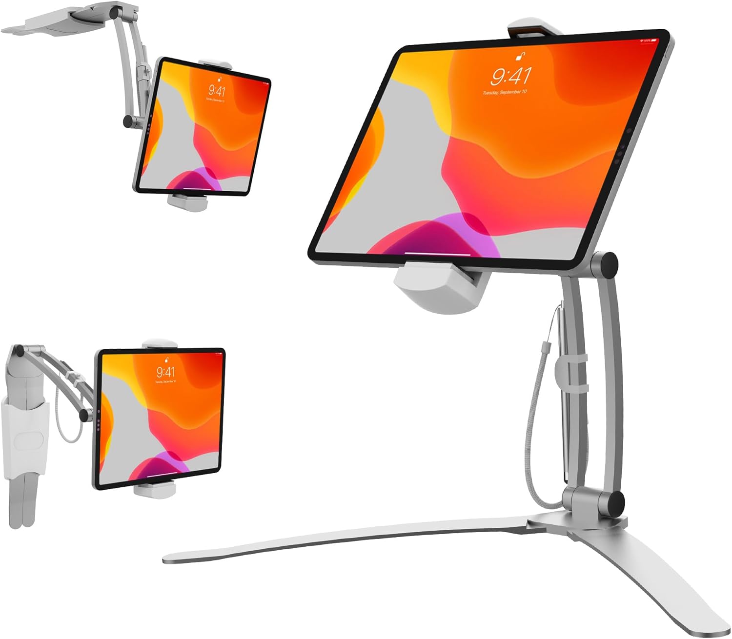 CTA Digital 2-in-1 Kitchen Mount Stand for iPad Air, iPad mini, Surface, & Other 7–12 Inch Tablets (PAD-KMS)