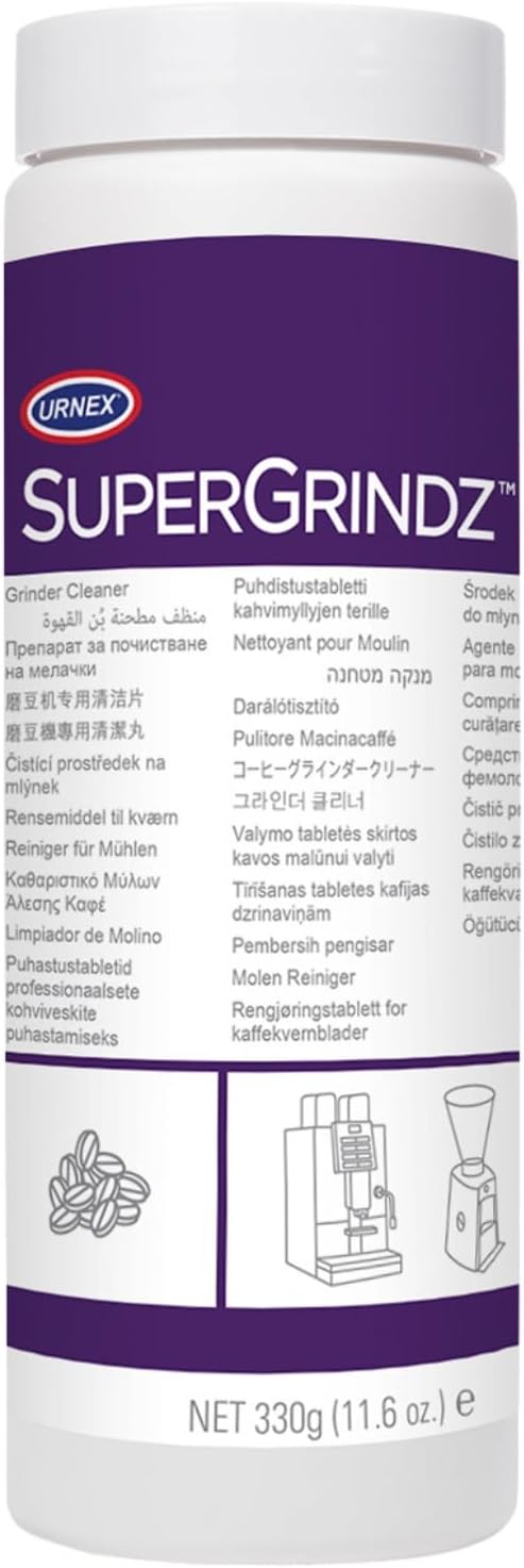 Urnex SuperGrindz Grinder Cleaning Tablets, 11.6 oz Bottle