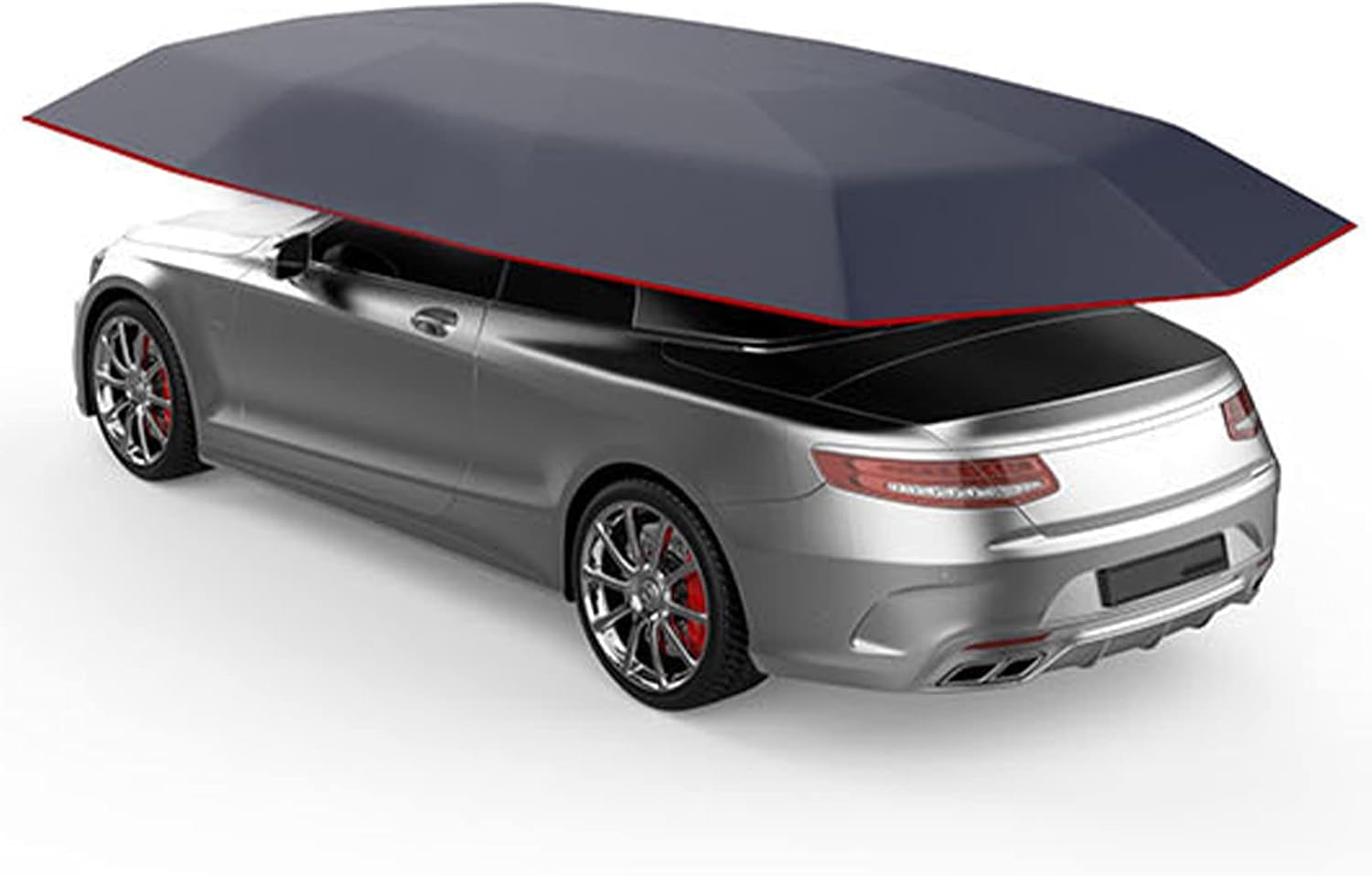 Car Tent Fully Automatic, Portable Car Umbrella Tent Cover Movable Carport Folded Automobile Cars Protection Canopy Sun Shade Anti-UV, Wind Proof Shelters Outdoor Parasol(Size:5.2m,Color:Navy Blue)