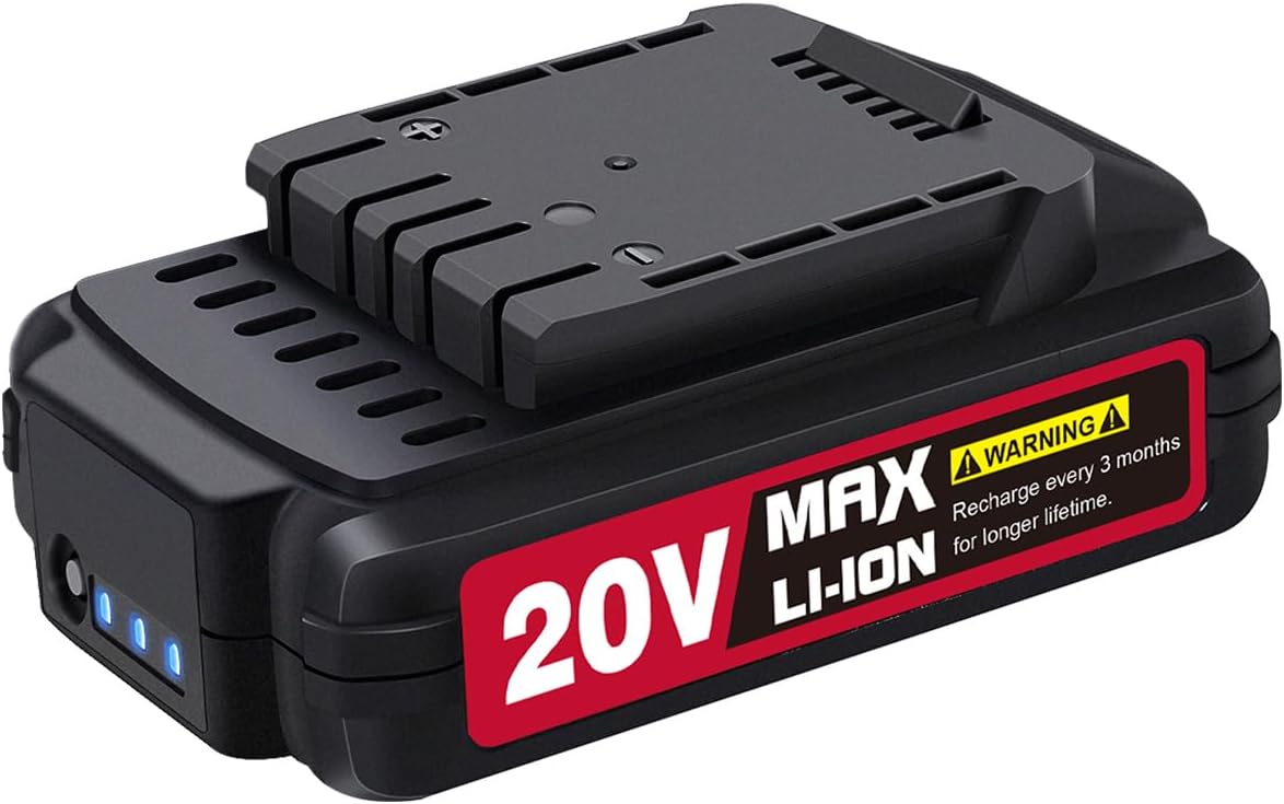 AVID POWER 20V MAX 2.0 Ah Lithium Ion Rechargeable Battery, Only Fit for Specified 20V Cordless Tools (See Below for Specific Tools Adapted)