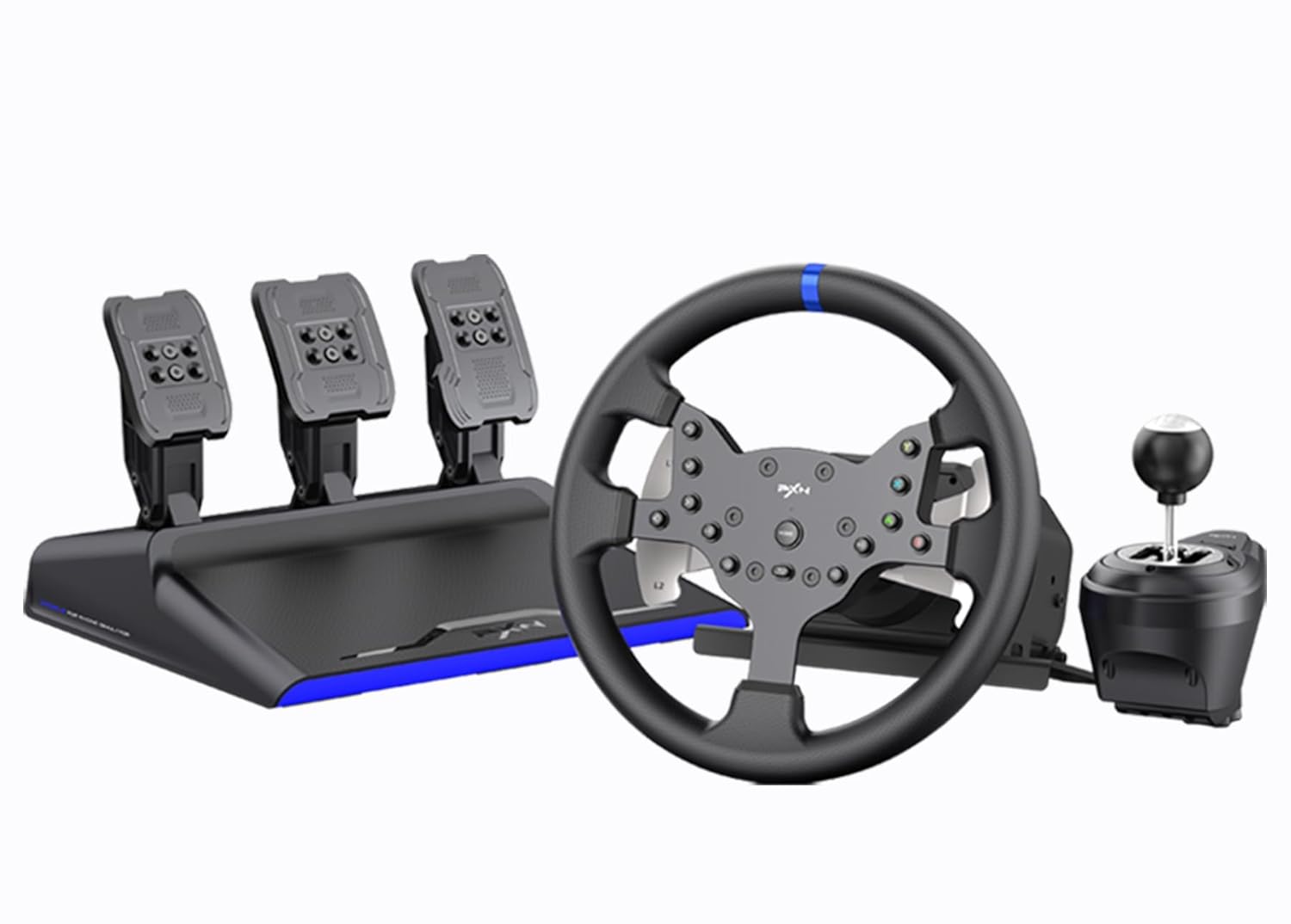 PXN-V99 Gaming Steering wheel 3.2nm force feedback Racing wheel 270/900, Dismantle, with Hall magnetic induction pedal, 6+1 gear shift rod pc steering wheel for pc/ps4/Xbox one/X-Series X/S
