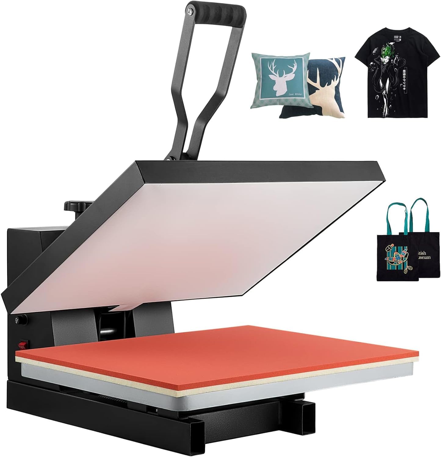 VEVOR Heat Press 16x24, 1700W Power Heat Press Machine, Fast Heating, High Pressure Heat Press Machine for T-Shirt, Digital Industrial Sublimation Printer for Heat Transfer Vinyl, Easy to Use, Black