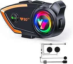 Motorcycle Helmet Bluetooth Headset 500meters 2 Riders Bluetooth Helmet Intercom Headset with CVC Noise Sound Quality Speakers Communication Systems Motorcycle Riding/Snowmobile/Cycling/Sports