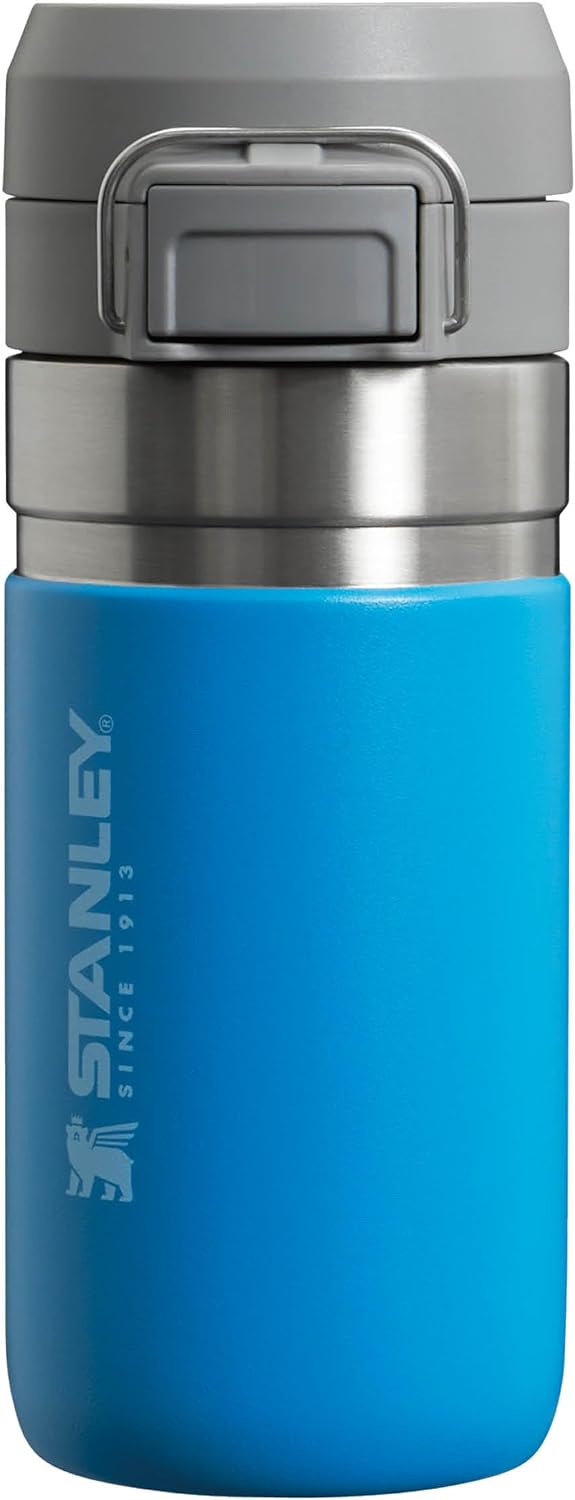 STANLEY Quick Flip Stainless Steel Water Bottle 0.47L - Keeps Cold For 7 Hours - Leakproof - BPA-Free Thermal Flask - Dishwasher Safe - Cup Holder Compatible