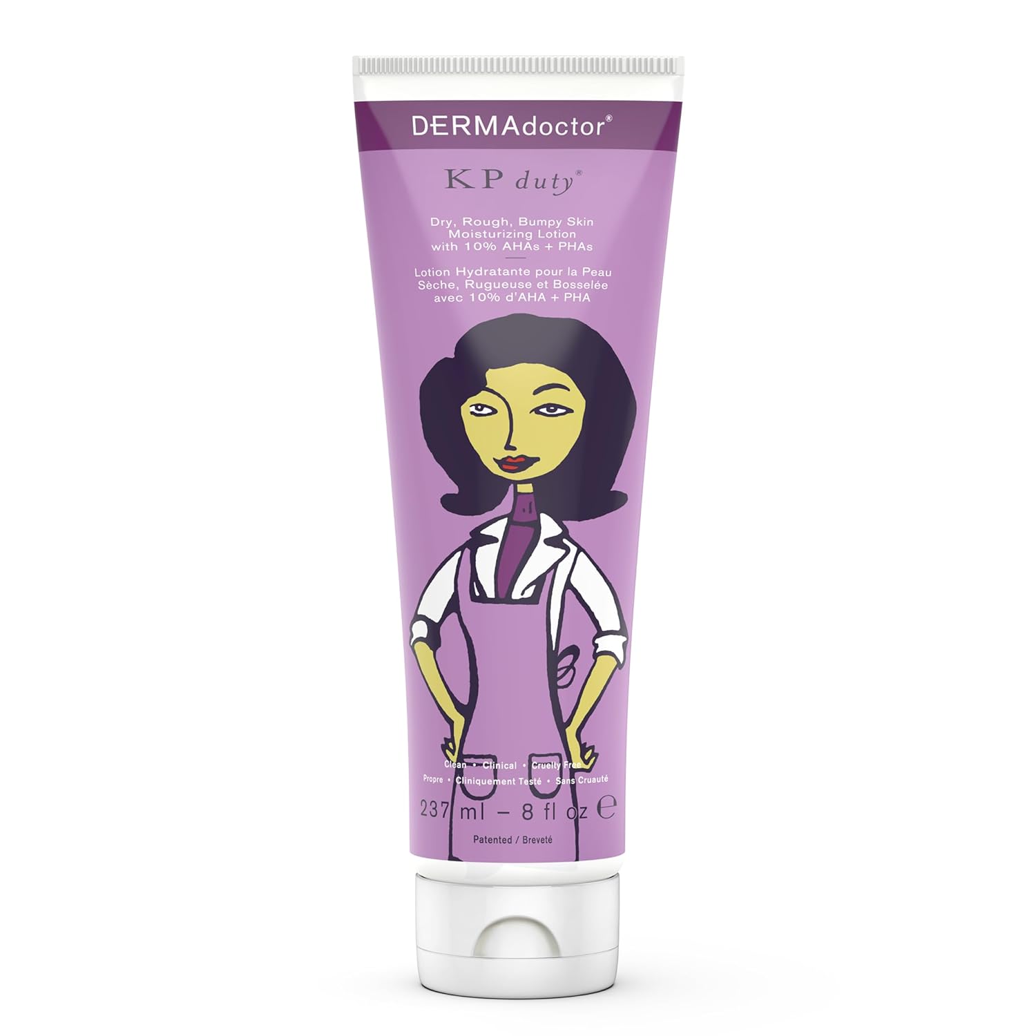 DERMAdoctor: KP Duty Moisturizing Lotion | Dermatologist Formulated Body Cream for Keratosis Pilaris | Smooth Dry, Rough, Bumpy, Chicken Skin | Hydrates & Softens | 10% AHAs + PHAs | (8 oz)
