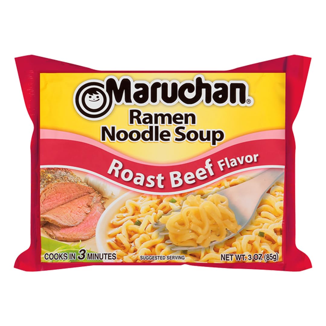 Maruchan Ramen Noodle Soup, Roast Beef, 3 oz