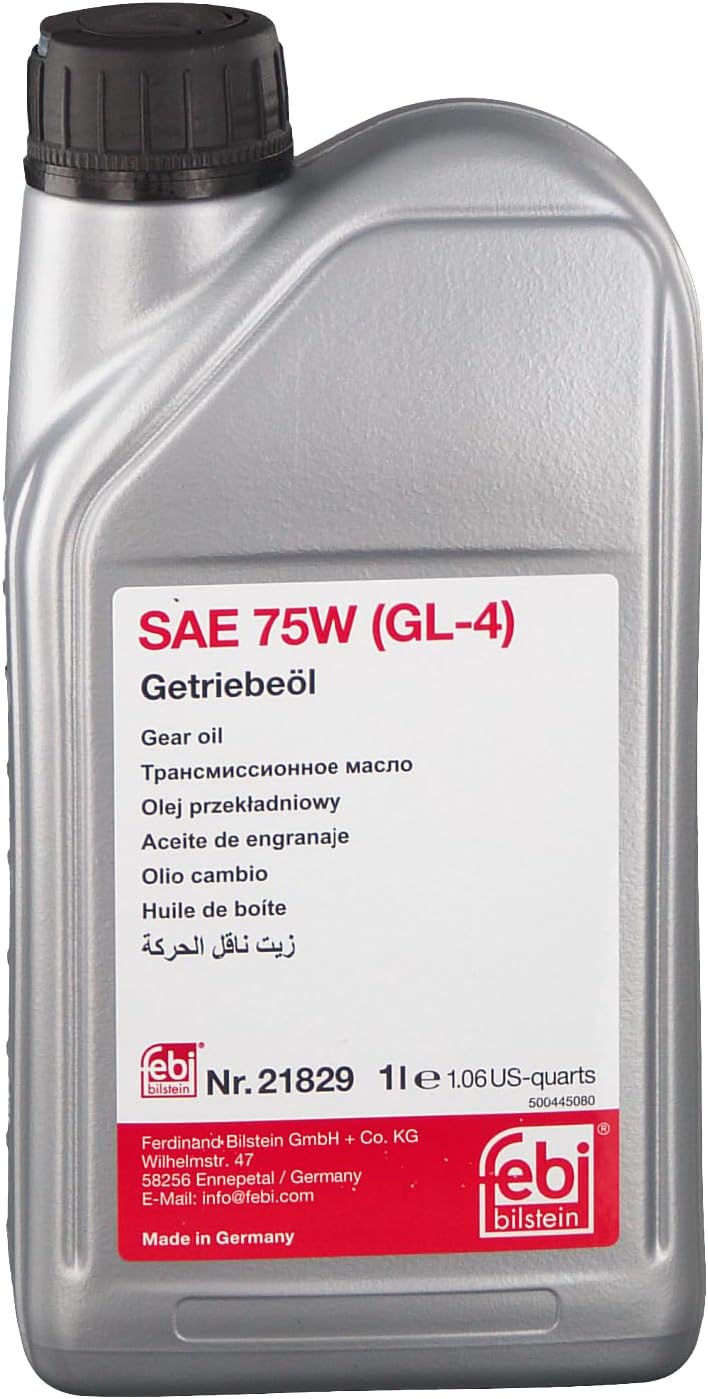 febi bilstein 21829 Gear Oil SAE 75W (GL-4), pack of one (Package may vary)