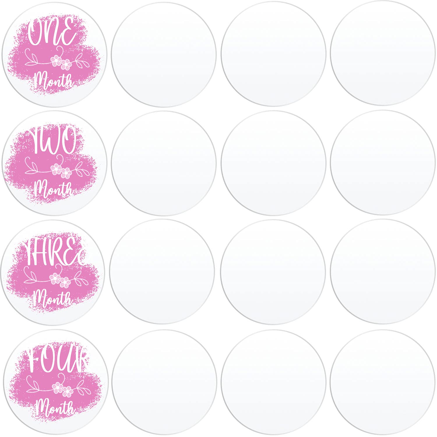 20 Pieces Clear Circle Acrylic Sheet 4 Inch Plexiglass Disc Transparent Round Acrylic Sign for Milestone Markers, Name Cards, Cricut Cutting and Engraving, Painting and DIY Projects
