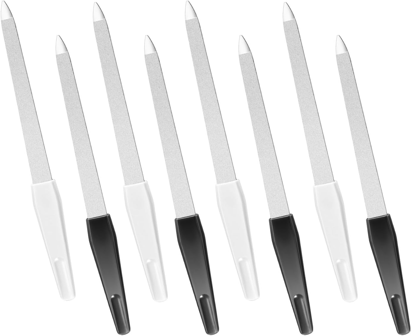 8pack Metal Nail Files, Yedtreg Professional Nail Files for Natural Nails, Double Sided Sapphire Grit for Shaping Styling Gel and Acrylic Nails, Nails Accessories Tools for Home Salon Use