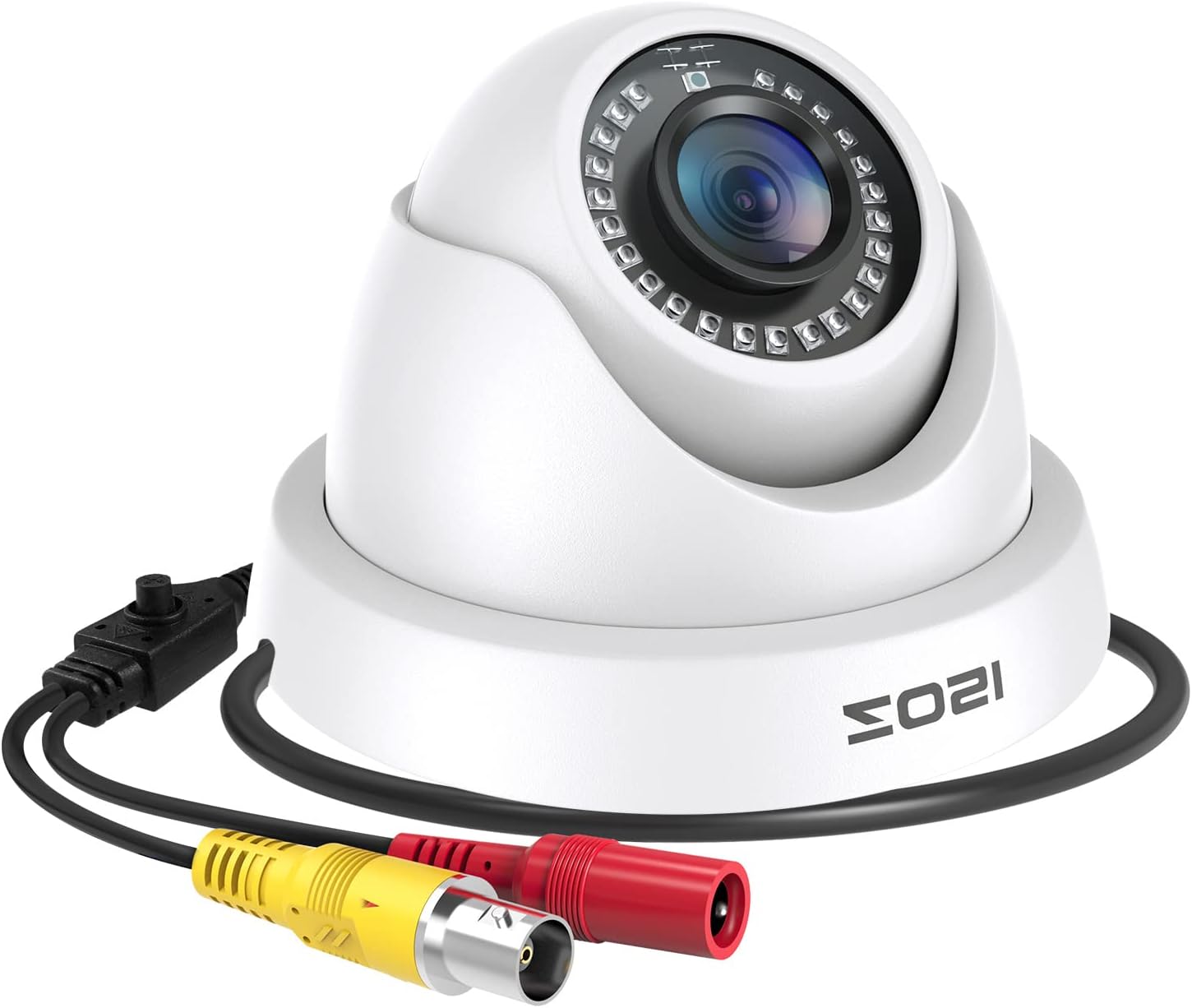 ZOSI 2.0MP 1080P 1920TVL Hybrid 4-in-1 TVI CVI AHD CVBS Security Surveillance CCTV Dome Camera, Weatherproof 80ft IR Day Night Vision For 960H,720P,1080P,5MP,4K analog Surveillance DVR (White)