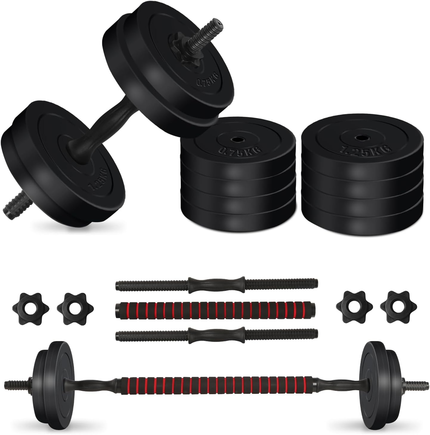Adjustable Dumbbells Weights Set for Men & Women - Perfect for Bodybuilding & Fitness - 10kg/15kg/20kg/40kg