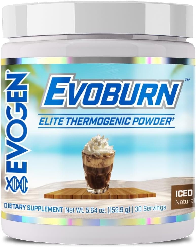 Evogen Evoburn - Thermogenic Fat Burner for Men & Women | Energy, Focus, & Appetite Control | Advanced Metabolism Booster Fat Burner Formula with MitoBurn & Caffeine | Iced Mocha Coffee | 30 Servings