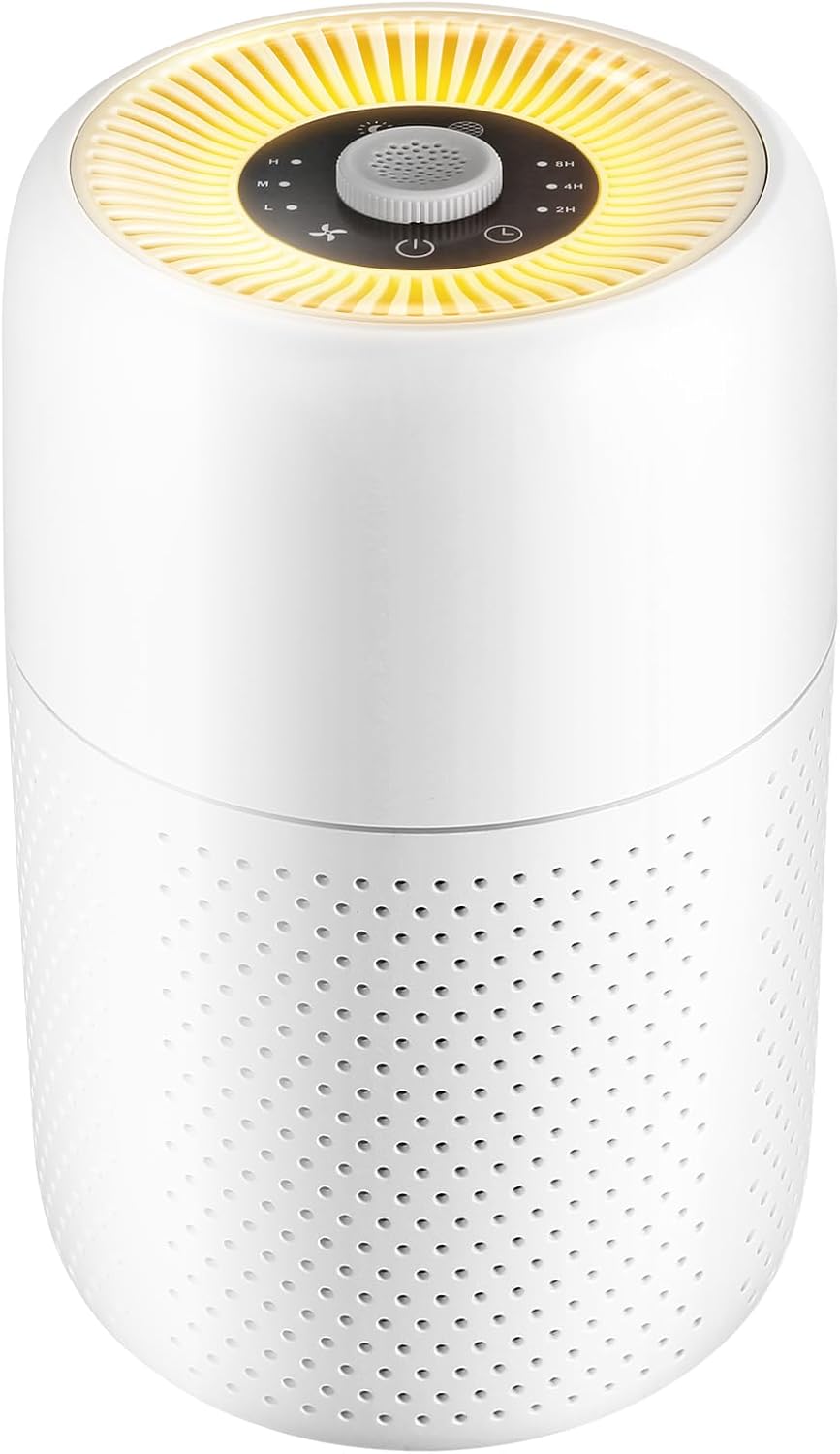 MELEDEN Small Air Purifiers for Bedroom with True HEPA13 Filters,Pet Air Purifier with Aroma Pad for Wildfires Smoke Pollen Dander,22dB Quiet Air Cleaners for Baby Room Office Dorm P60