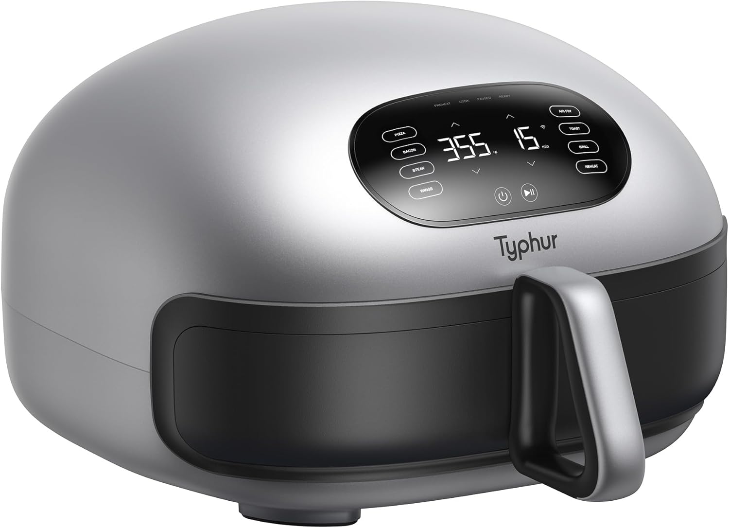 Typhur Dome 2 AI Upgraded Air Fryer, Extra Large Airfryer with Superior Airflow, Self-cleaning Smart Digital Fryer with PFAS free Basket for Quick Easy Meals, Fits a 12" Pizza or 4-Slice Toast