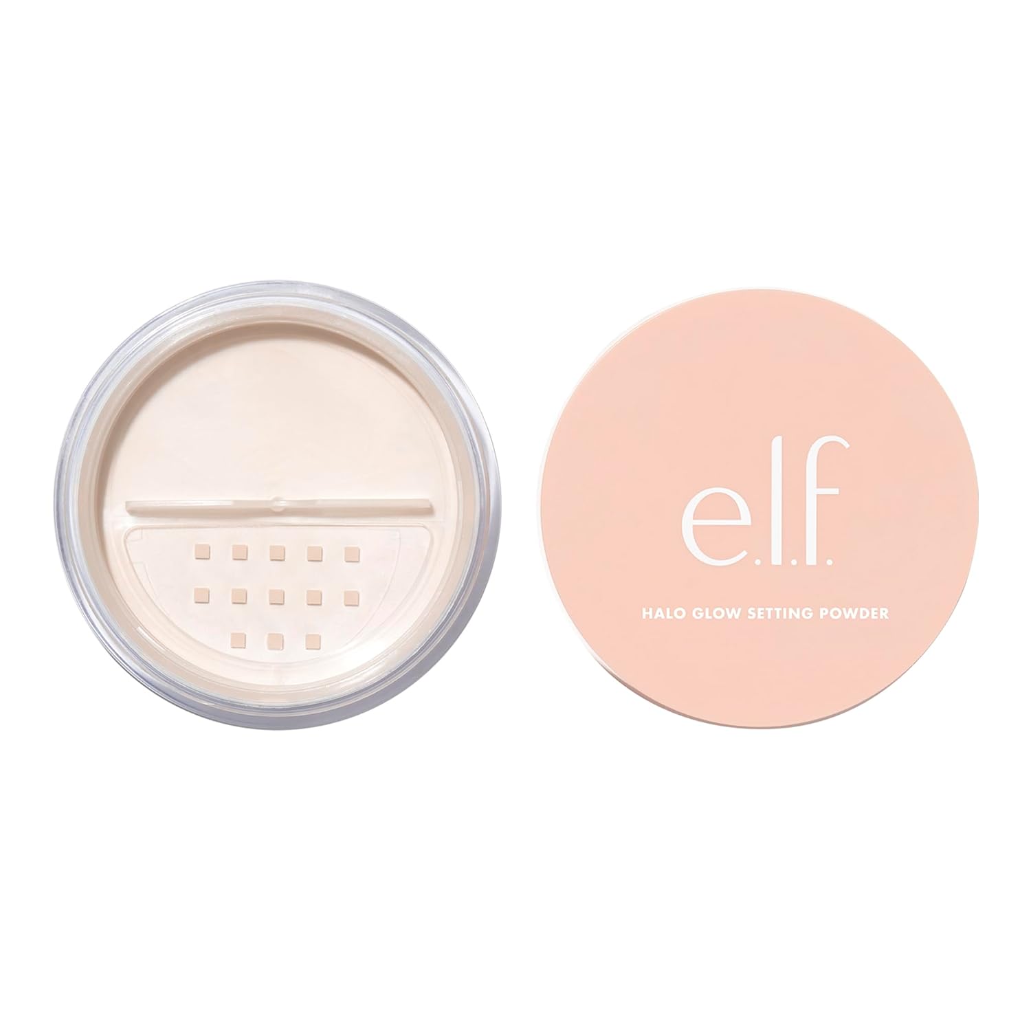 e.l.f. Halo Glow Setting Powder, Silky Powder For Minimizing Pores & Fine Lines, Delivers A Semi-Matte Finish, Vegan & Cruelty-Free, Light Pink