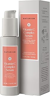 Naturium Vitamin C Complex Face Serum, Anti-Aging Facial Treatment with Hyaluronic Acid & Vitamin E, 1 oz