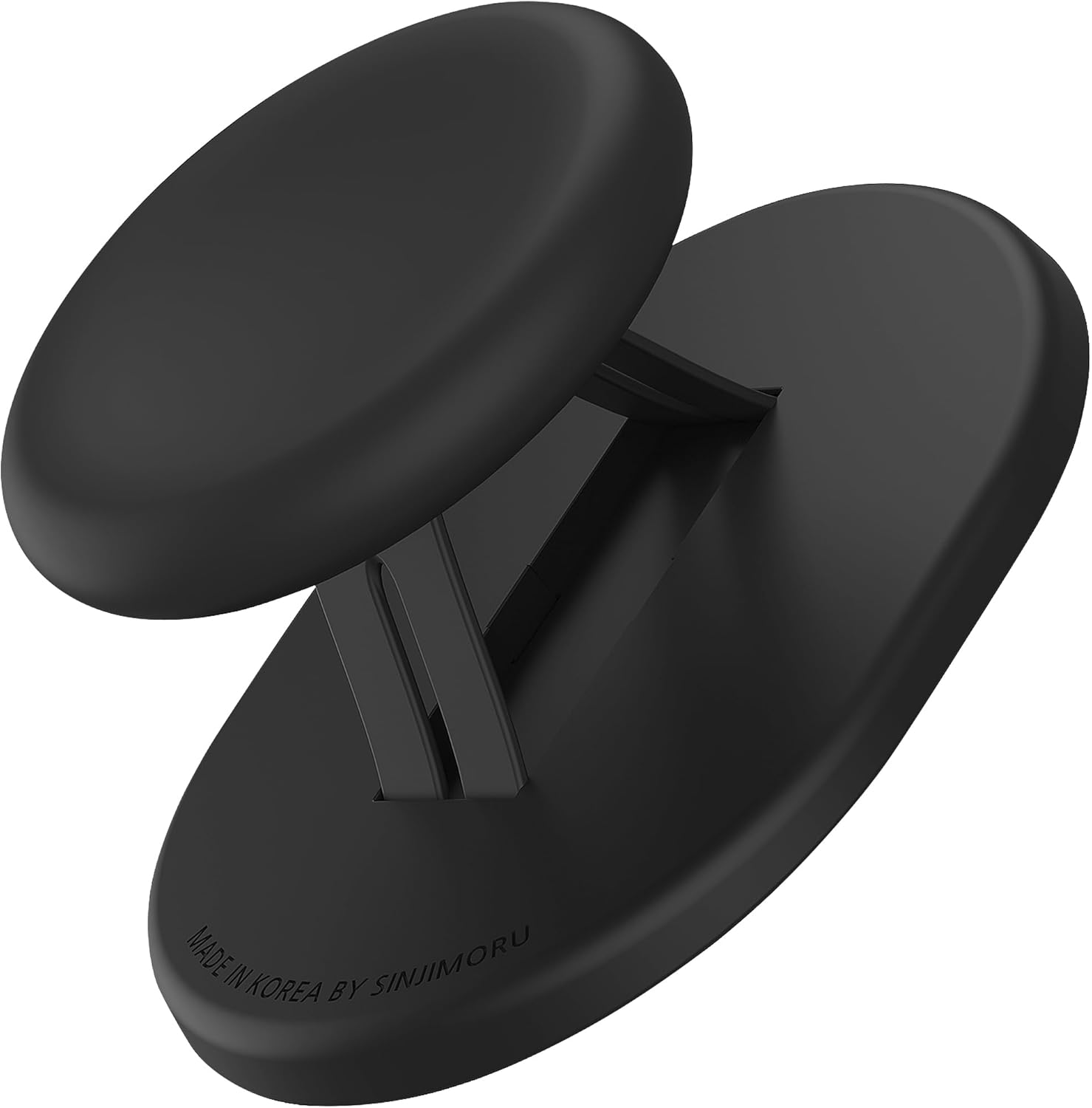 Sinjimoru Magnetic Phone Grip, Magnetic Phone Holder Compatible with MagSafe Stand, Ensuring Finger Comfort for iPhone 16 15 14 13 12, M-Mini Tok Black
