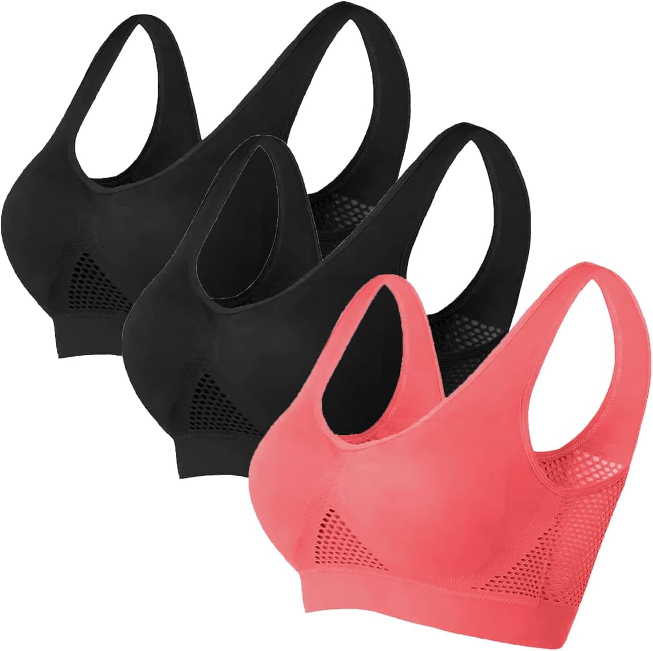 1/2/3PC Sport Bras for Women Summer Workout Breathable Lightweight Bras Casual Comfy Soft Underwear 2025