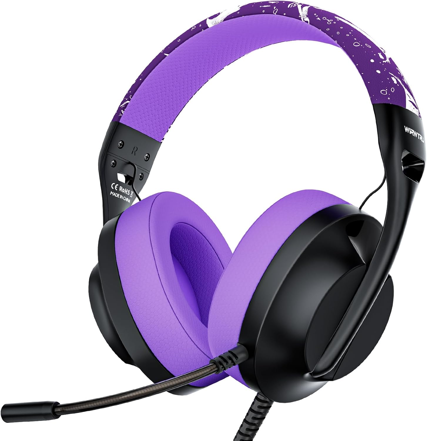 S30 Gaming Headset with Microphone,198g Lightweight Design, Wired Gaming Headphones for Xbox, Xbox Series X|S, PS5, PS4, Switch, PC, Noise Cancelling Mic, Soft Earmuffs (Purple)