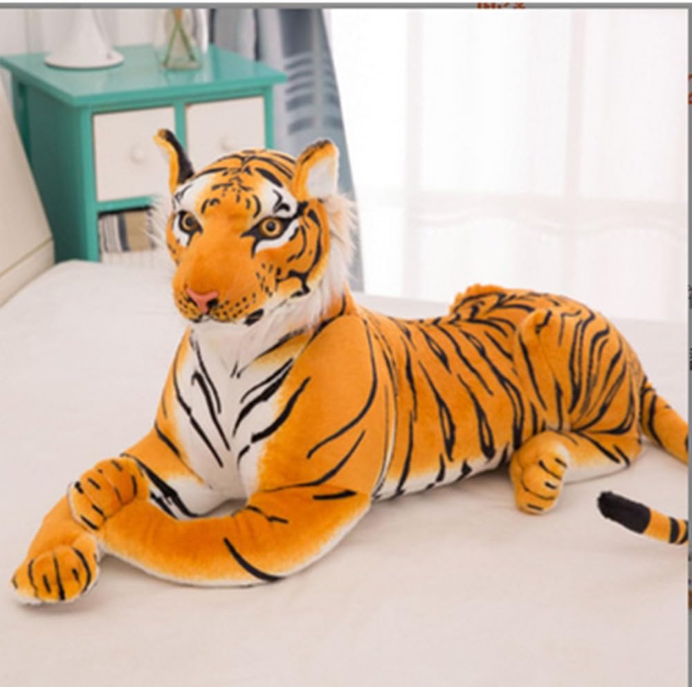 OUKEYI Realistic Tiger Stuffed Animal Plush Cat Soft Stuffed Animals Plush Toyfor Kids Gifts (23.6inch/60cm)