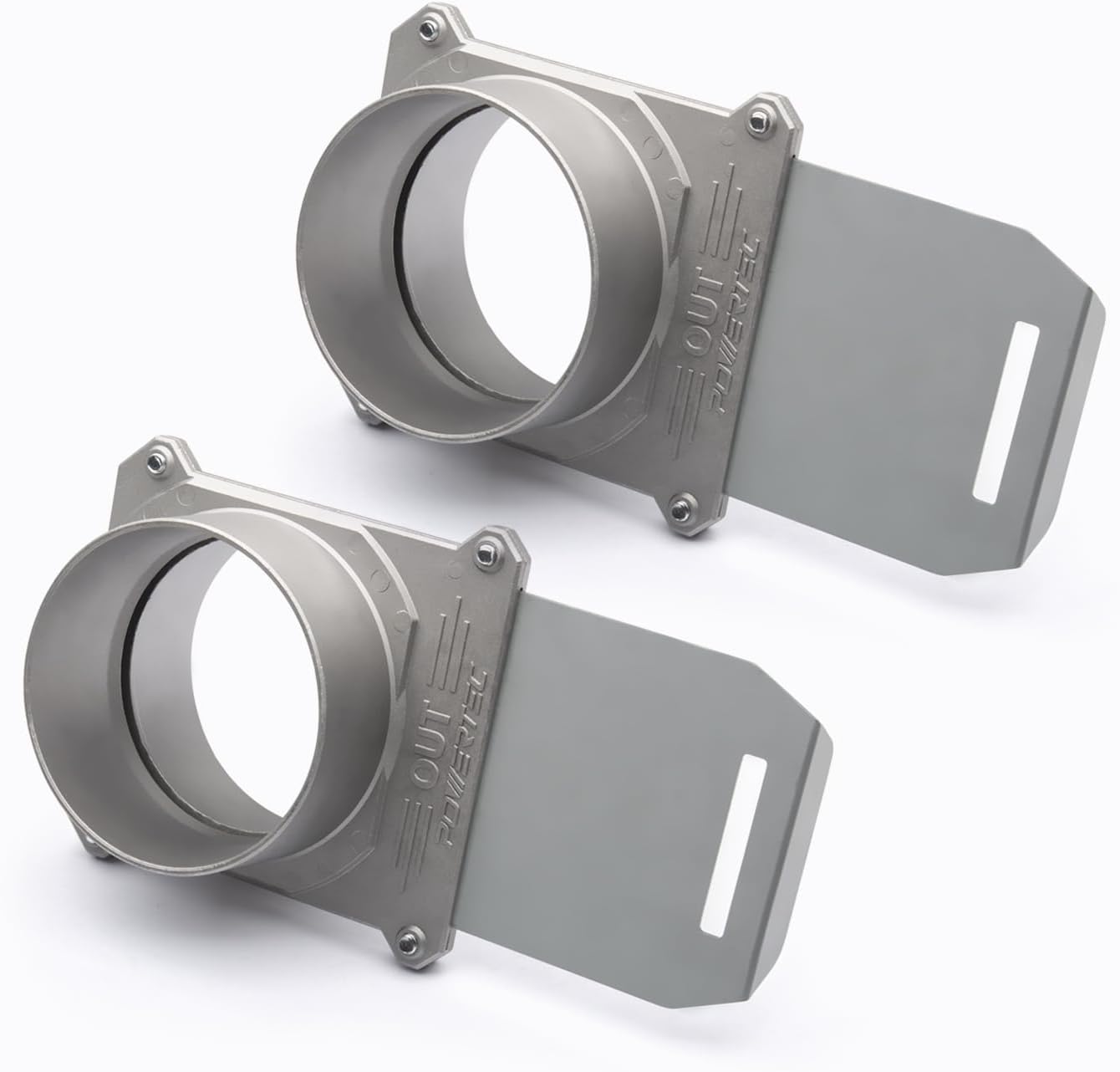 POWERTEC 70326-P2 Blast Gate 4 Inch, w/Anti Clog and Air Leak Seal for Dust Collection, 2 PK