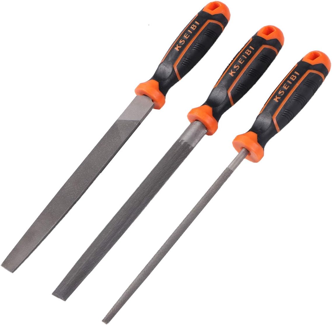 KSEIBI 311695 High Carbon Rasp File Set W Rubber Soft Handle Quality 3Pcs Wood File Set