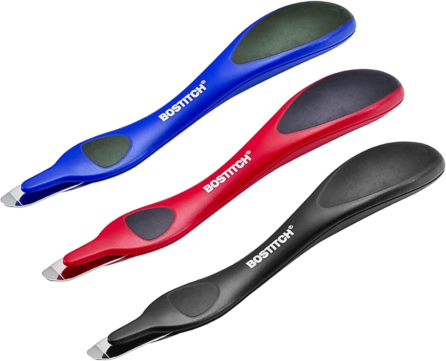 Bostitch Office Professional Magnetic Easy Staple Remover Tool - Staple Puller Stick for Office Home & School - 3 Pack - Black, Blue, and Red