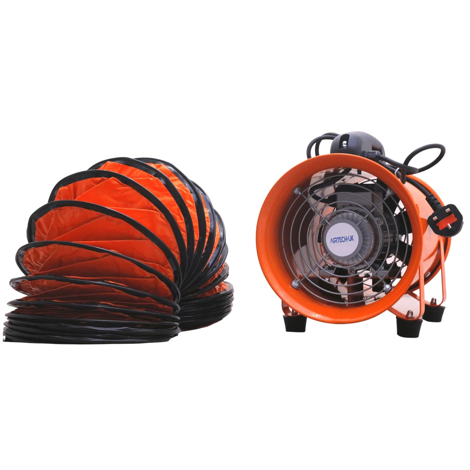 8" Portable Extractor Fan Industrial Ventilator Axial Blower Workshop + 10 M Duct